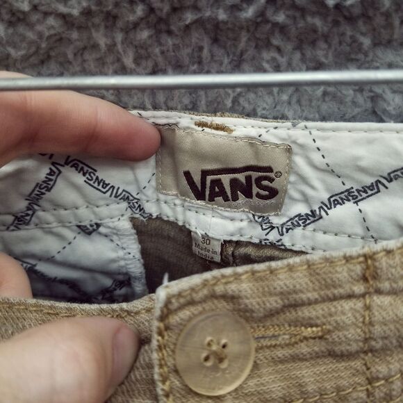 Vans Men's 30 Skull King Tan Cargo Shorts Pockets 100% Cotton 33" 11.5" 12.25" - Picture 9 of 14